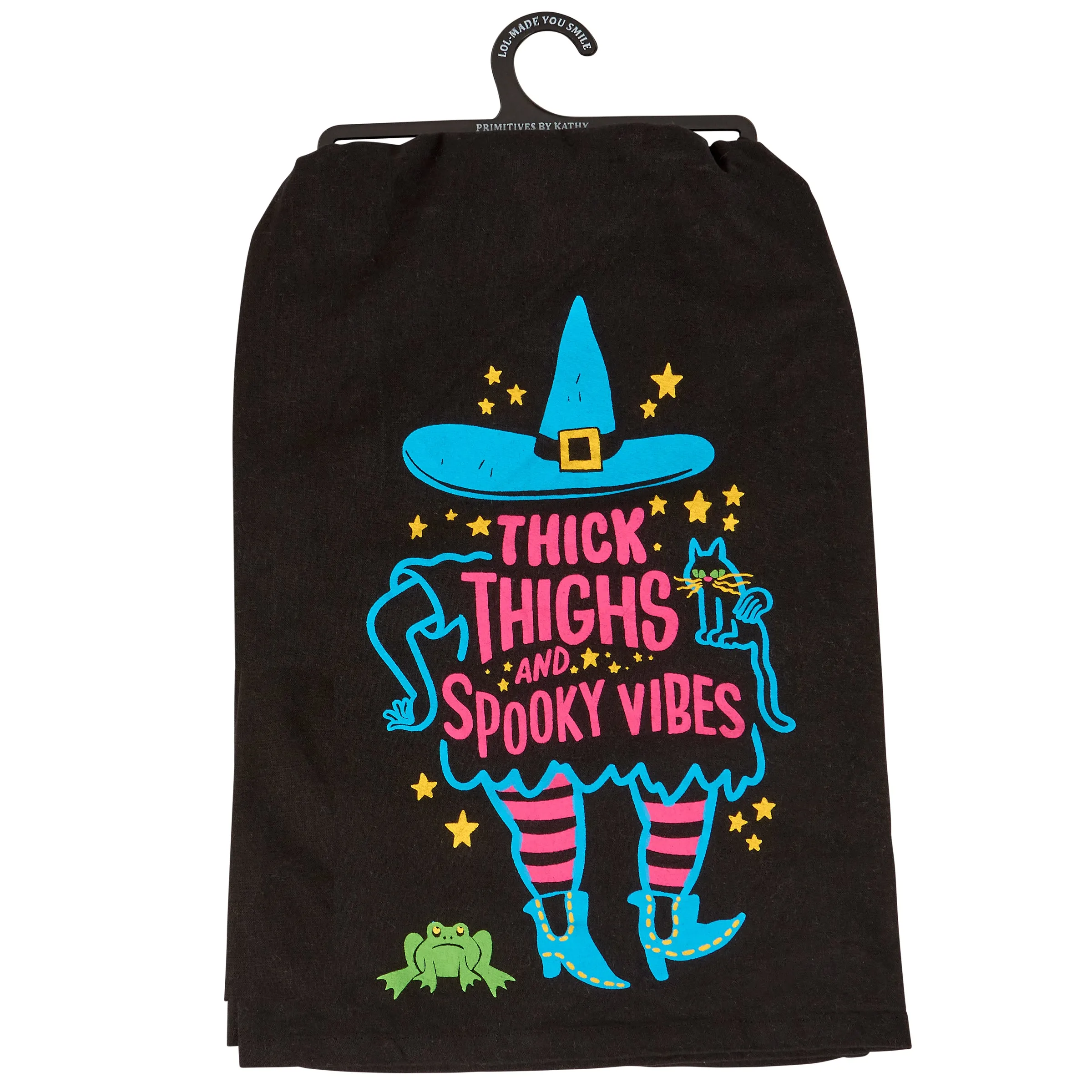 'Thick Thighs and Spooky Vibes' Kitchen Towel