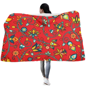 Thorny Path Red Hooded Blanket