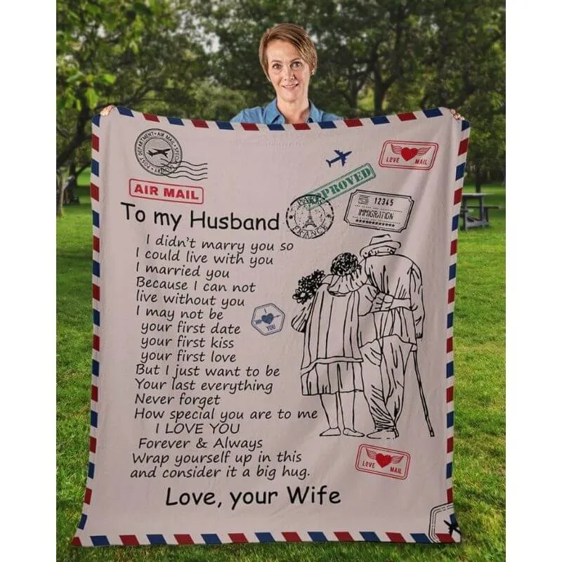 To My Husband - From Wife - A326 - Premium Blanket