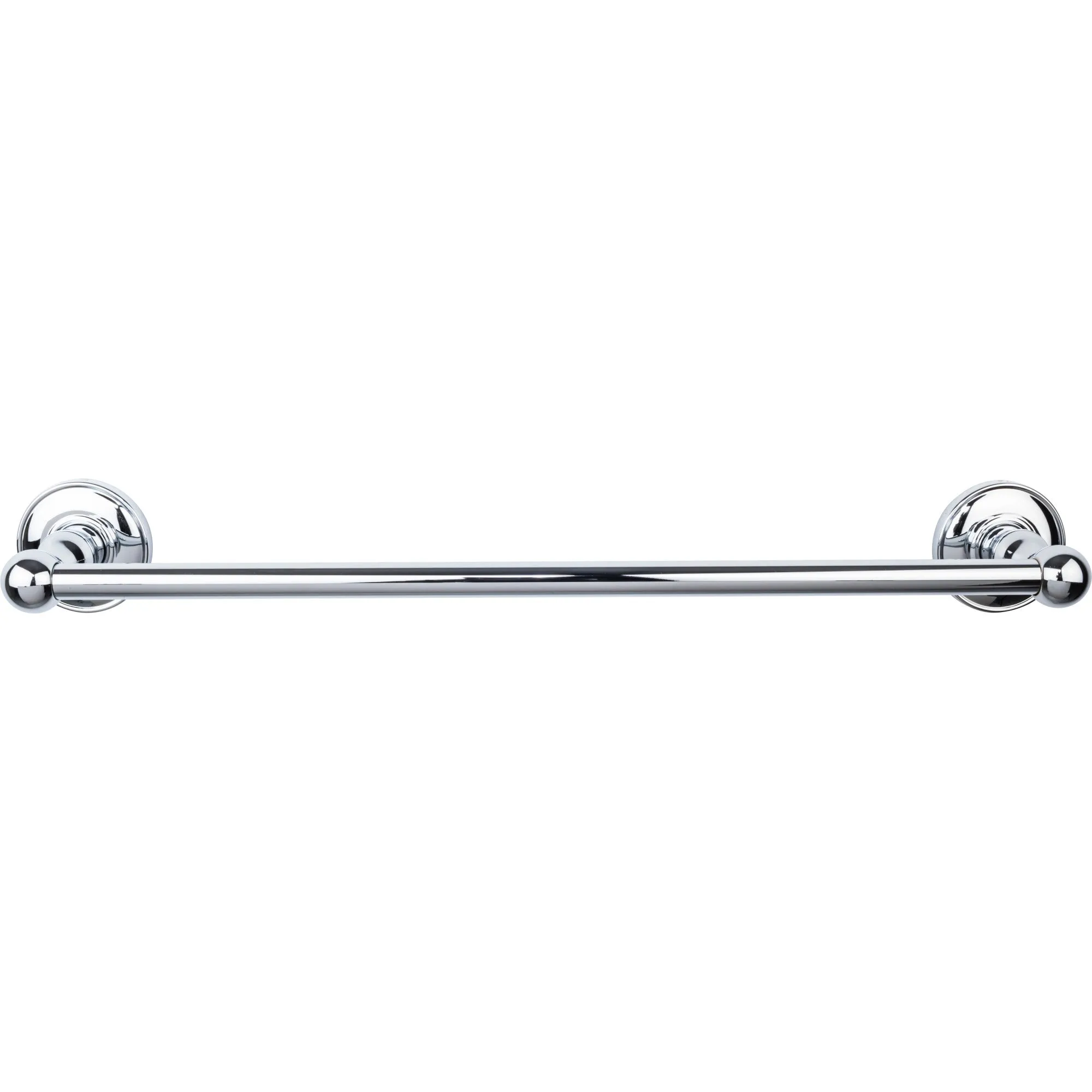 Top Knobs ED6PCD Edwardian Bath Towel Bar 18 Inch Single - Plain Bplate Polished Chrome