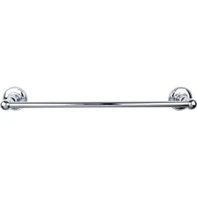 Top Knobs ED6PCD Edwardian Bath Towel Bar 18 Inch Single - Plain Bplate Polished Chrome