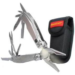 TORK CRAFT MULTITOOL SILVER WITH LED LIGHT & NYLON POUCH IN BLISTER KN8129S