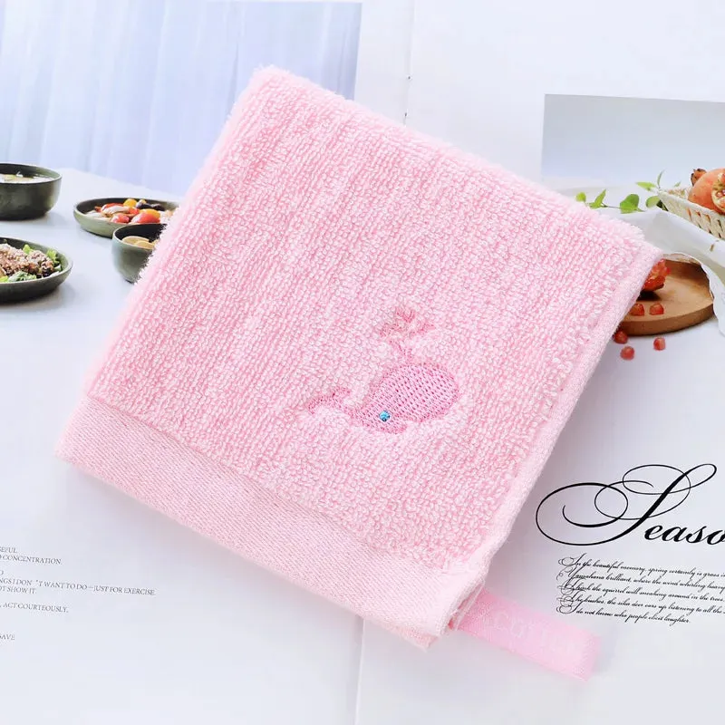 Towels Cotton Bath Towel Face Washcloth Cute Cartoon Bear Hand Wipe Soft Children Towels Kids Newborn Bathing Handkerchief