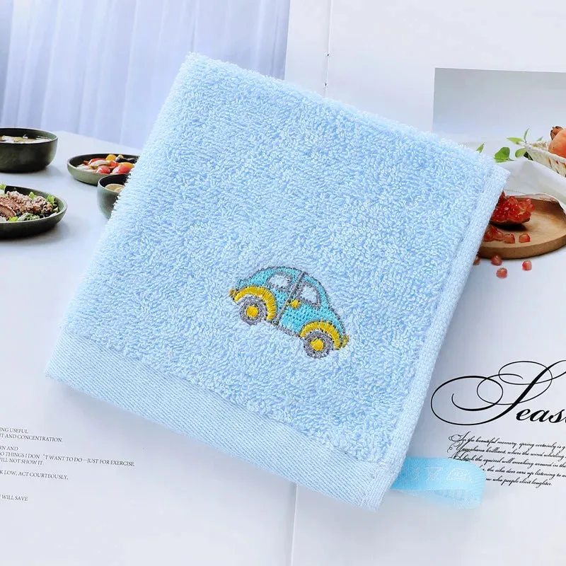 Towels Cotton Bath Towel Face Washcloth Cute Cartoon Bear Hand Wipe Soft Children Towels Kids Newborn Bathing Handkerchief