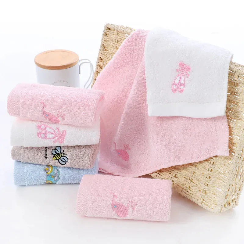 Towels Cotton Bath Towel Face Washcloth Cute Cartoon Bear Hand Wipe Soft Children Towels Kids Newborn Bathing Handkerchief