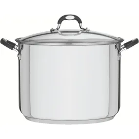 Tramontina Brazil  Solar Silicon 30cm 15.4L Stainless Steel Stock Pot with Tri-ply Bottom