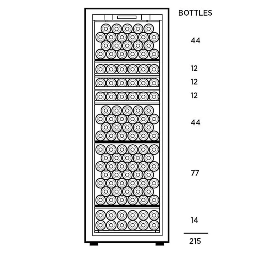 Transtherm Wine Coolers Ermitage Glass Door Black