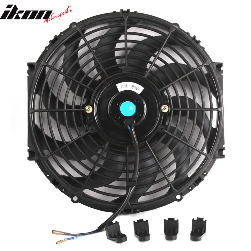 Universal 12 in Electric Radiator Engine Cooling Fan W/ Mount Kit