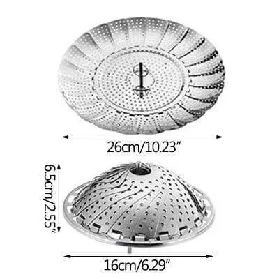 Vegetable Folding Stainless Steel Steaming Rack
