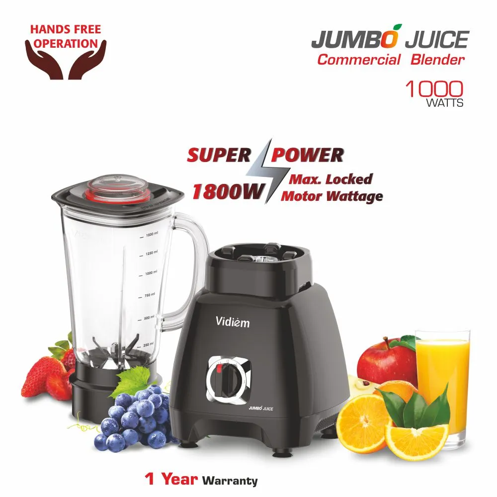 VIDIEM JUMBO JUICER 1000W MIXER GRINDER