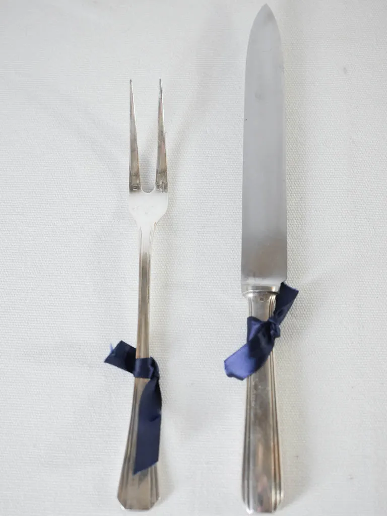 Vintage Christofle carving knife & fork