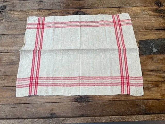 Vintage European Linen Tea Towel  #6512 Byron