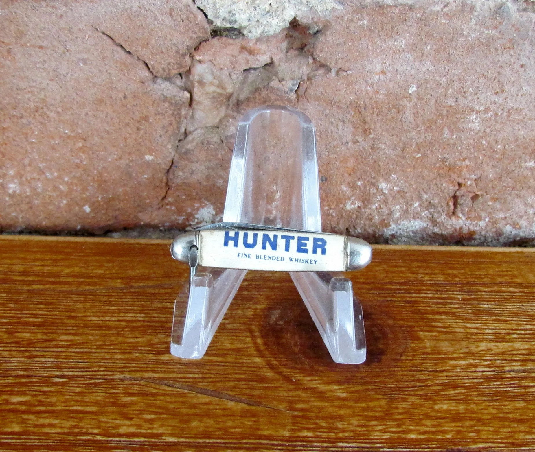 Vintage Mini Hunter Fine Blended Whiskey Pocket Knife Necklace