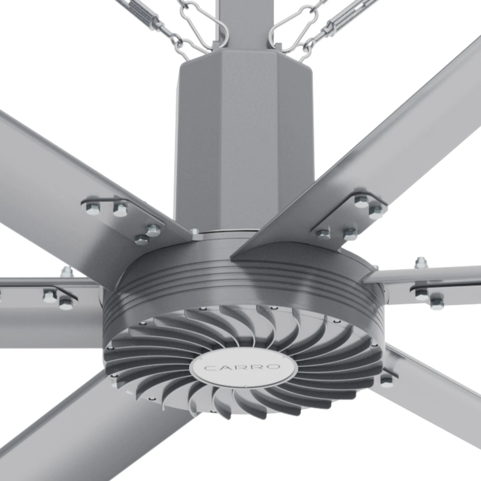 Visby Heavy-duty Industrial Ceiling Fan with Direct-Drive Motor 20-24ft