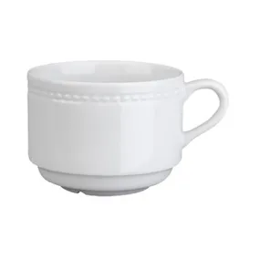 Vista Alegre 928639 Perla Porcelain Coffee Cup, 9-1/2 oz., Case of 12