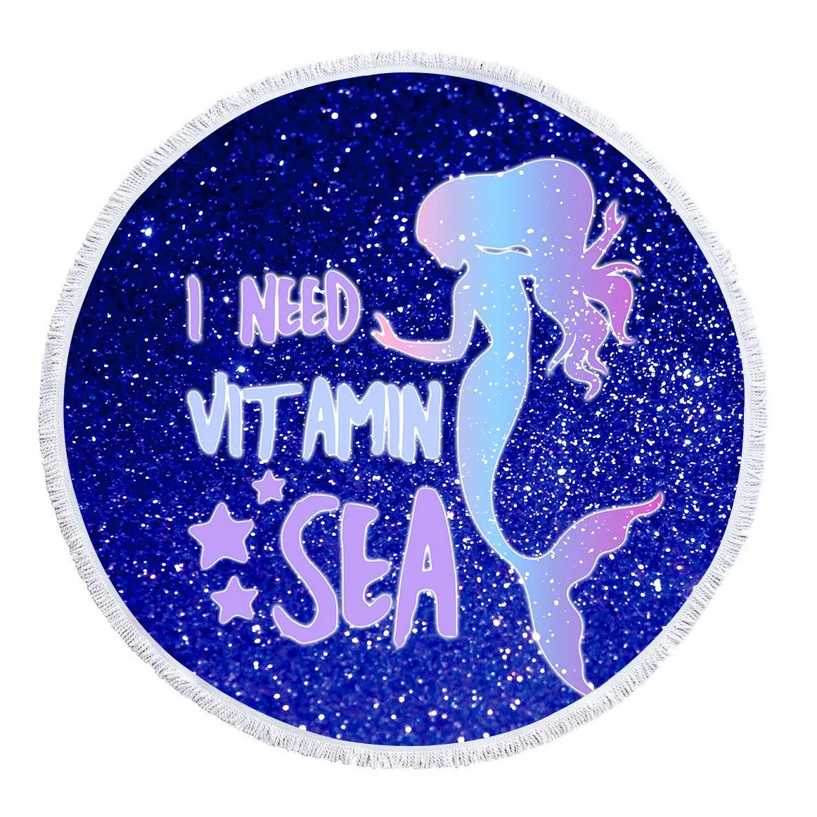 Vitamin Sea Round Beach Towel