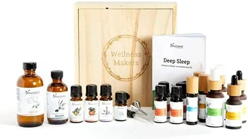 Wellness Maker Deep Sleep Kit - Make Your Own Natural Essential Oil Sleep Blends - Organic