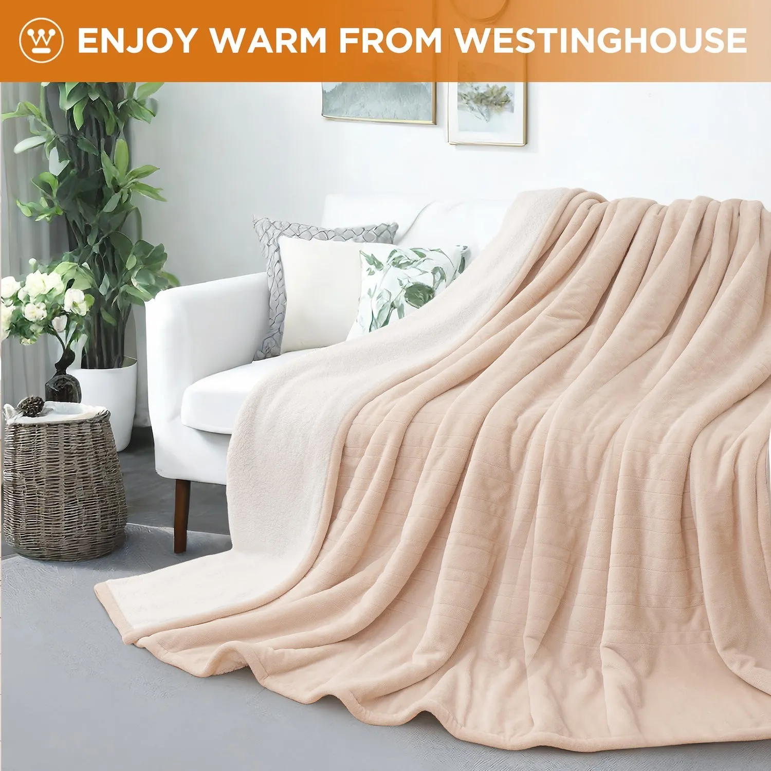 Westinghouse Electric Blanket Flannel to Sherpa