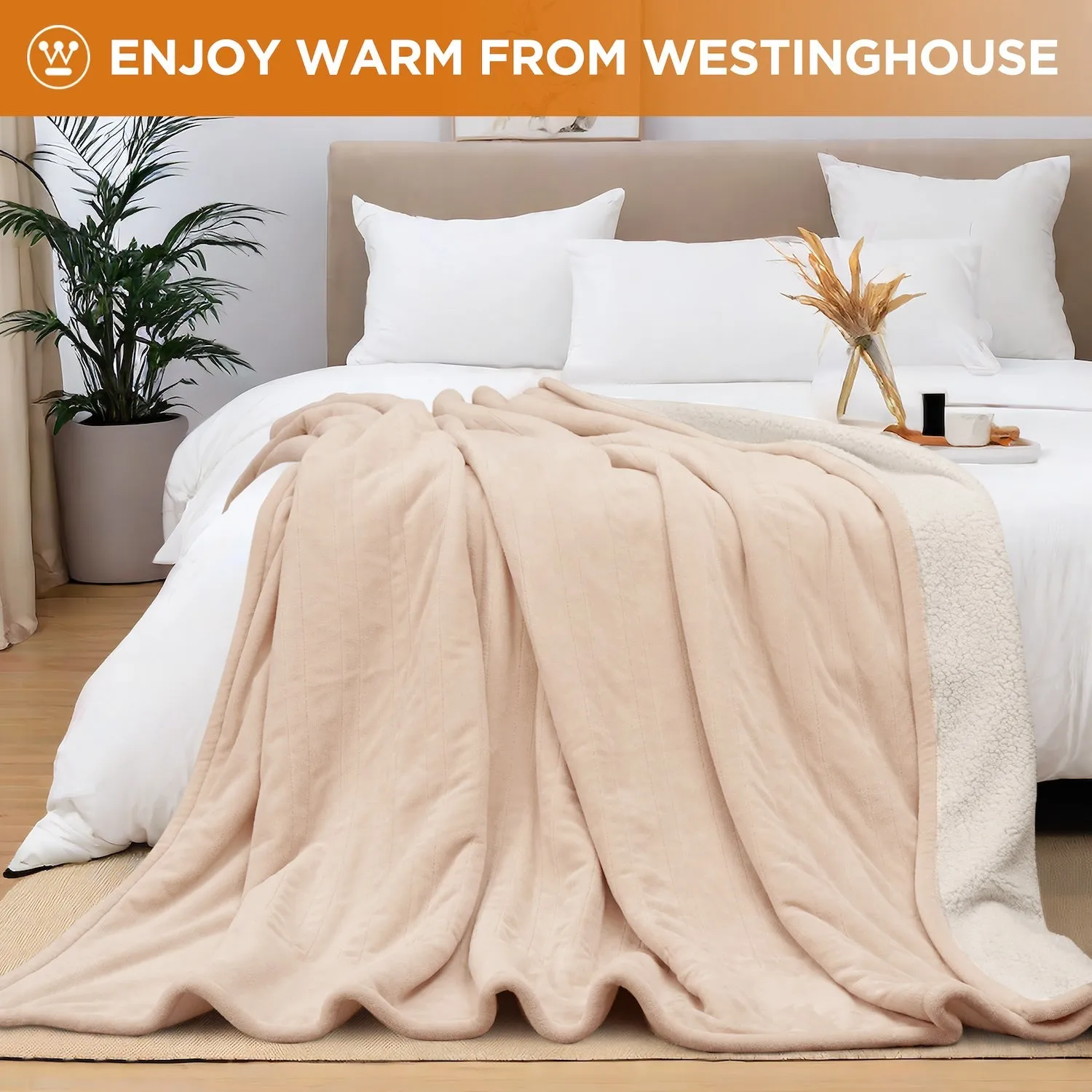 Westinghouse Electric Blanket Flannel to Sherpa