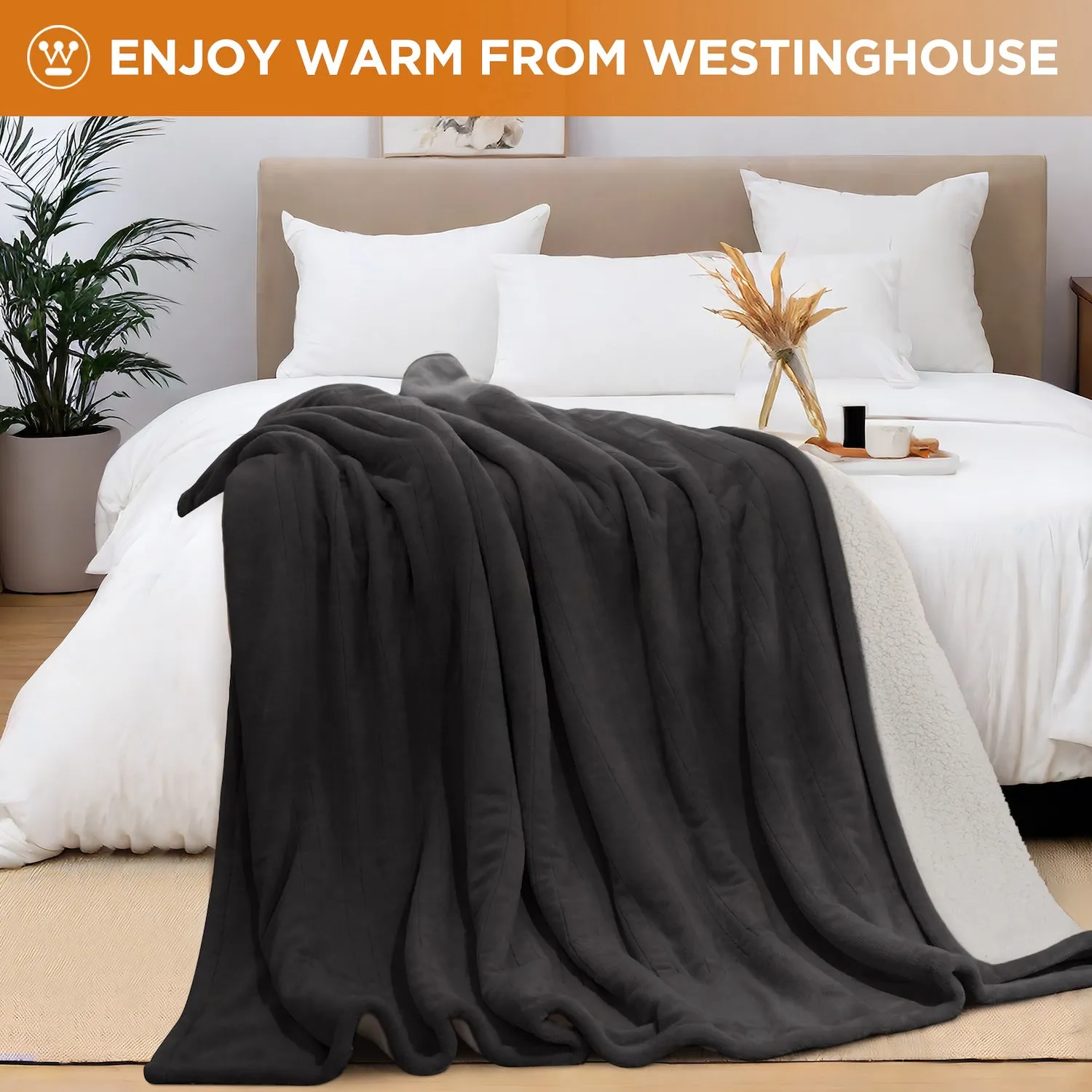 Westinghouse Electric Blanket Flannel to Sherpa