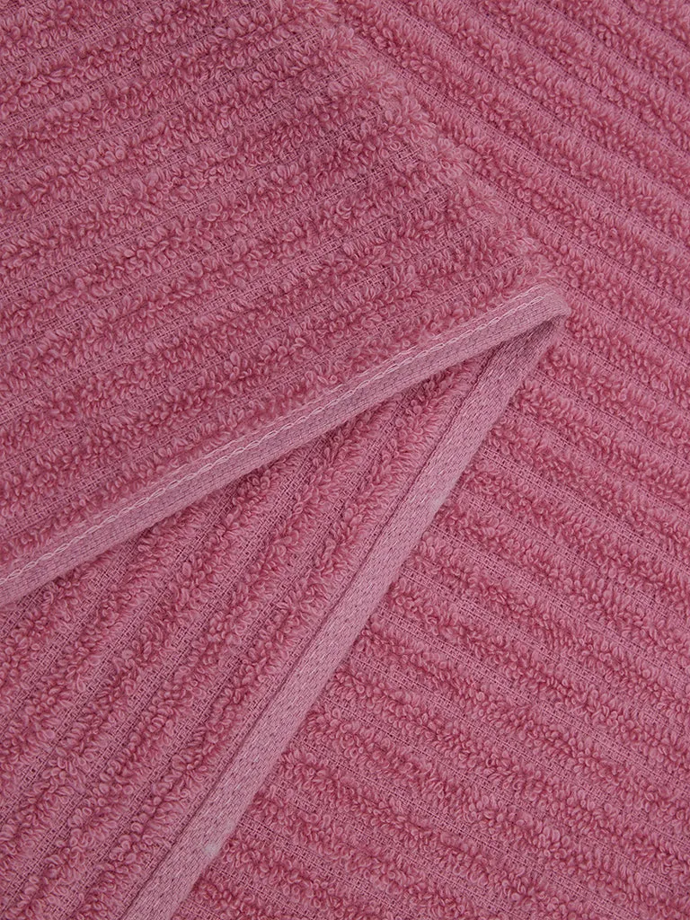 Westside Home Dusty Pink Self-Striped Bath Towel