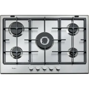 Whirlpool GMA7522-IX 5 burners 3 sizes Built-In Absolute Gas Hobs - Stainless Steel