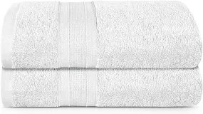 White Dobby Border Allure Bath Towel  25x50" 1pc