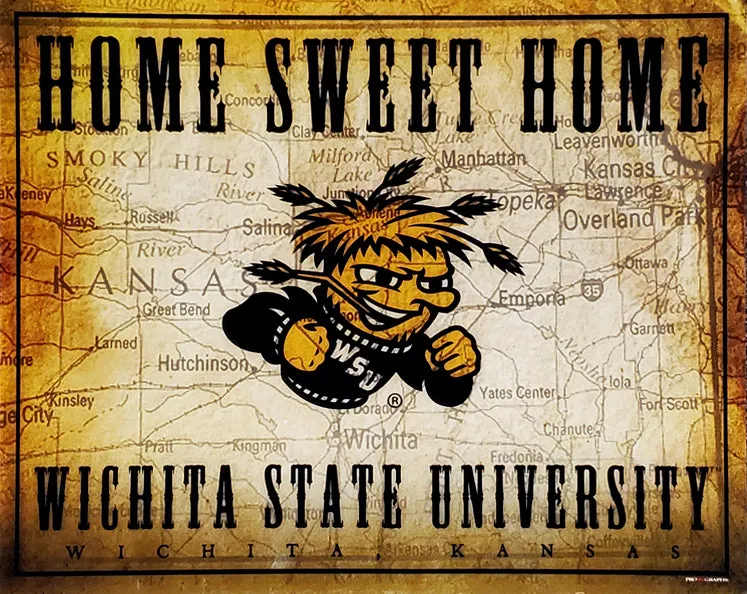 Wichita State Shockers "Home Sweet Home" Poster Print - ProGraphs Inc.