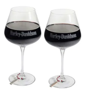 Wine Glass Set w/ Charms