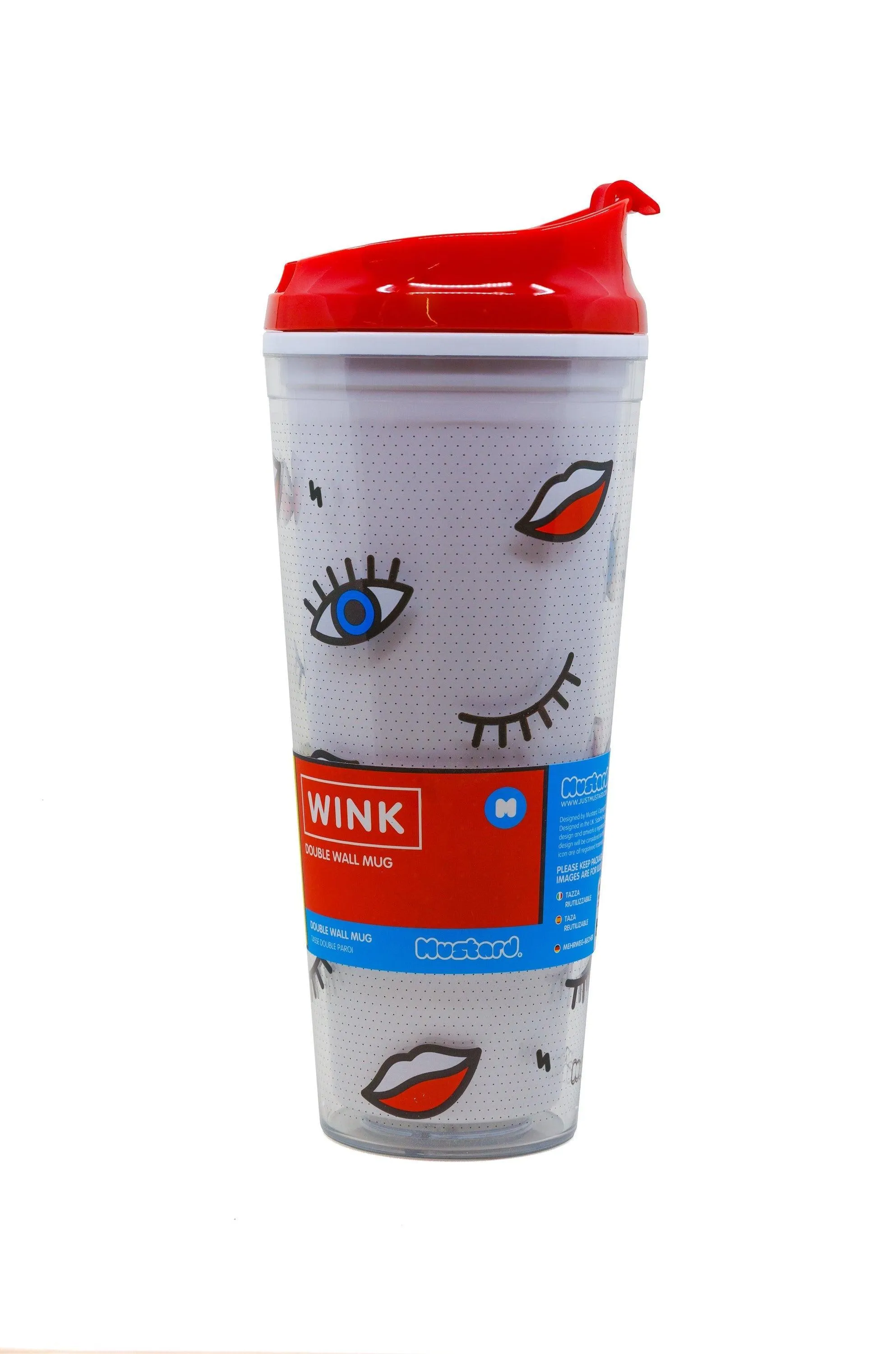 Wink Double Wall Mug Coffee Tumbler | Mod Style | BPA-Free