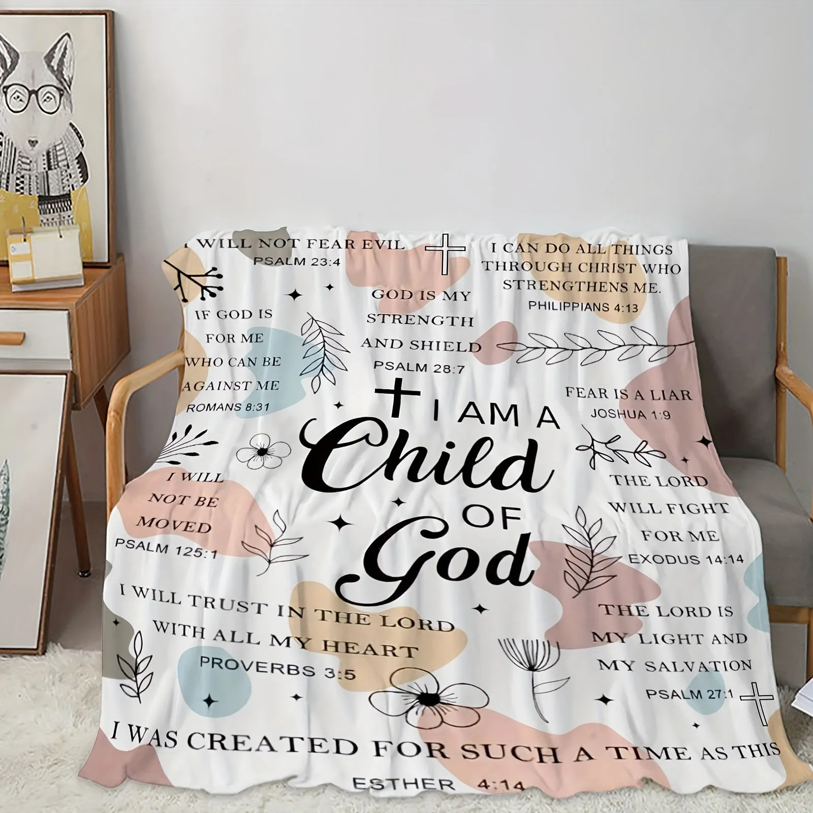 Women Gifts - I Am A Child Of God Blanket, Religious Gifts, Secret Sister Gifts For Women Inspiration Blanket Super Soft Flannel Blanket