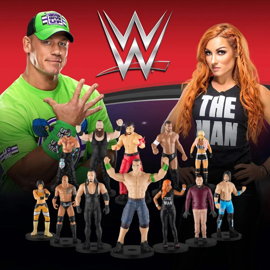 WWE Superstar Pencil Toppers, Set of 12  – Bray Wyatt, Undertaker, Becky Lynch, Braun Strowman and More