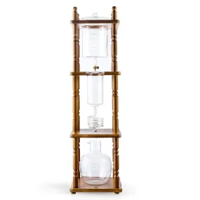 Yama 25 Cup Cold Brew Tower Curved Brown Wood Frame (100oz)