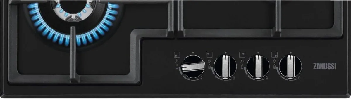 Zanussi ZGNN645K 4 Burner Gas Hob, Black